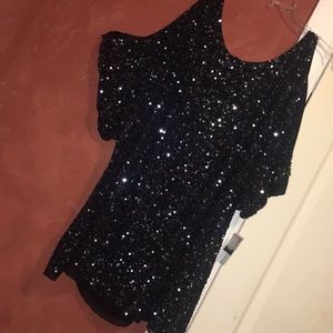 NWT Adriana Papell Fully Beaded Blouse